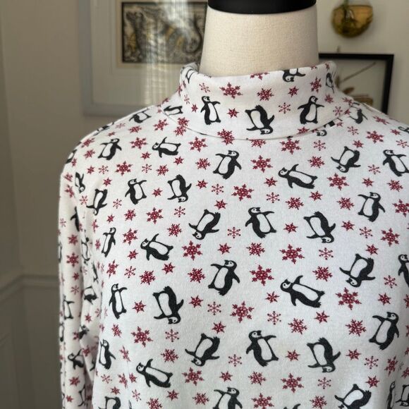 Vintage Cornerstone Snowflake Penguin Turtleneck XL - Picture 1 of 6